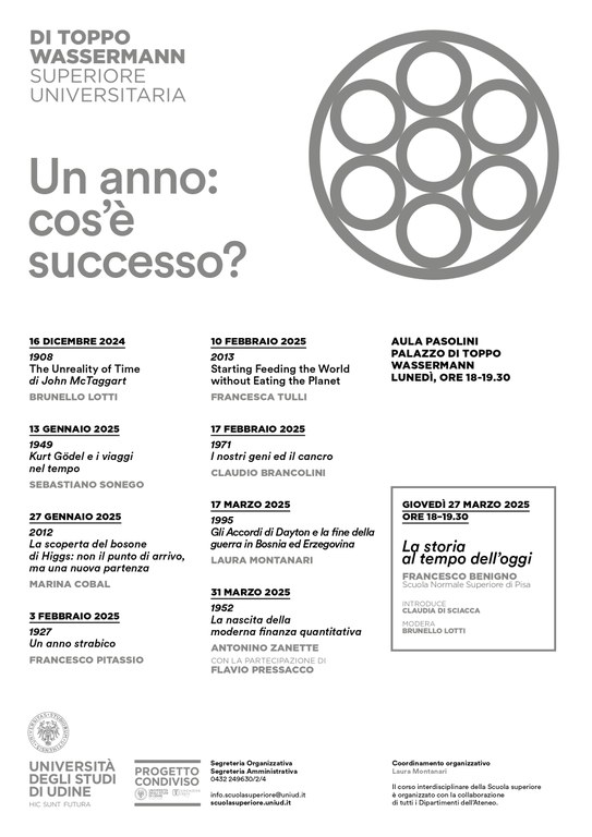 Corso interdisciplinare "Un anno: cos'è successo?"